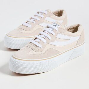 NEW Superga 3041 Revolley Color-Block Sneakers Beige Lt-F White For Women 252